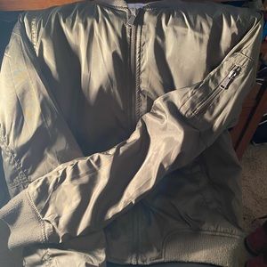 Army green bomber jacket